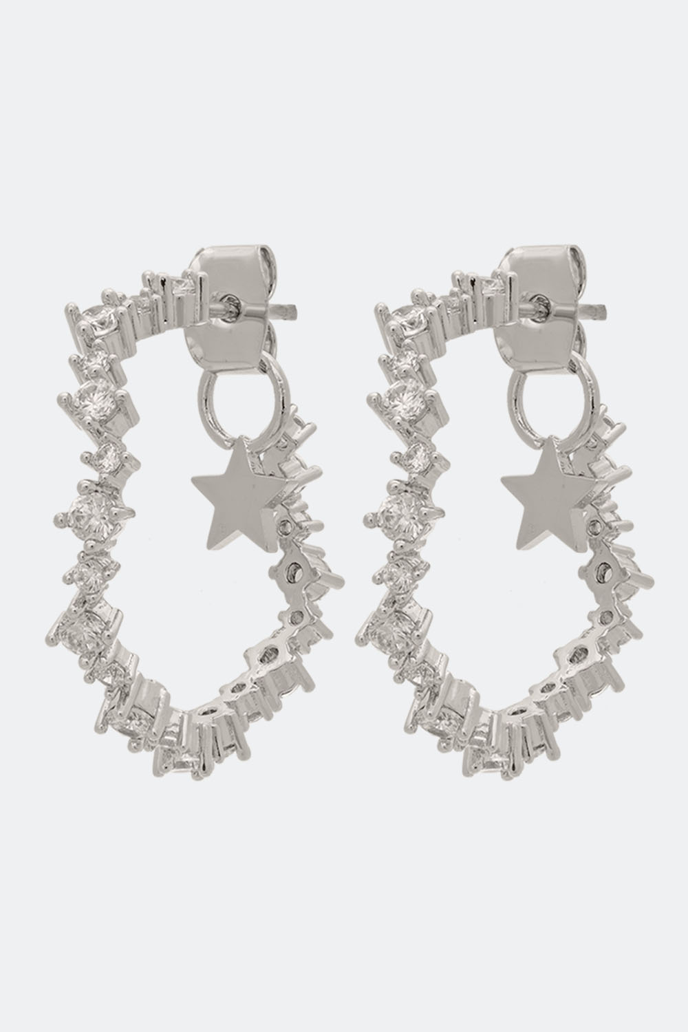 Capella hoops earrings - Crystal (Silver) ryhmässä Lily and Rose - Korvakorut @ Glitter (253000220201)
