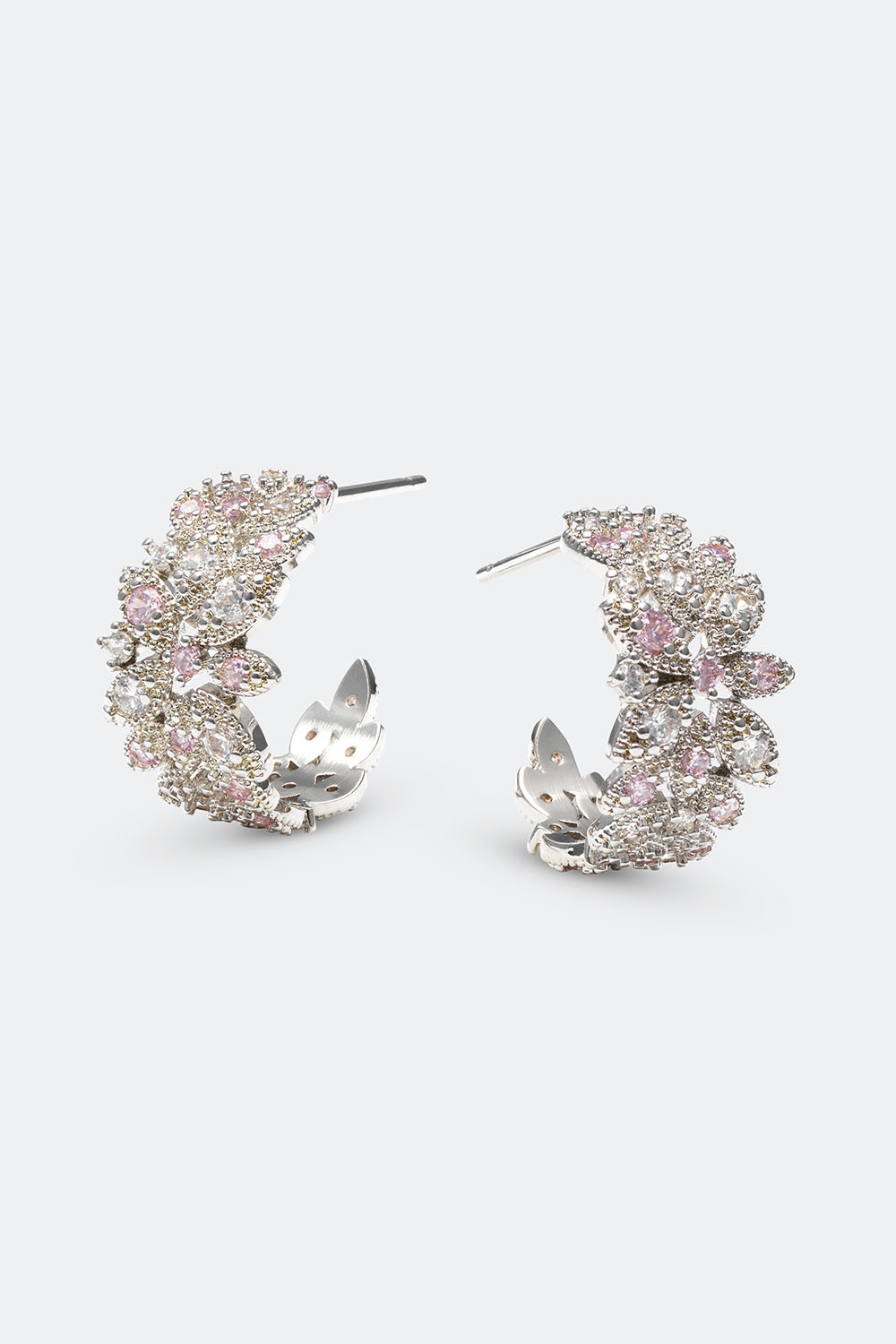 Laurel hoops earrings - Silver ryhmässä Lily and Rose - Korvakorut @ Glitter (253001161001)