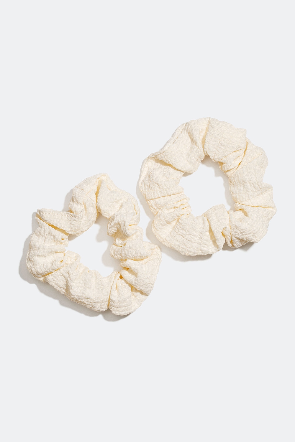 Pienet, ryppypintaiset valkoiset scrunchie-hiusdonitsit, 2 kpl/pakkaus ryhmässä Store week / @ Glitter (332000663100)
