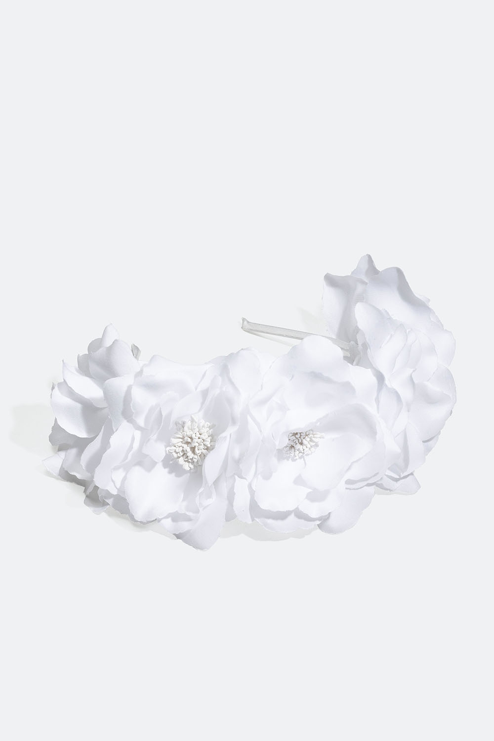 Panta, jossa suuria valkeita kukkia ryhmässä Hiustuotteet / Hiuspannat / Leveät @ Glitter (336000553000)