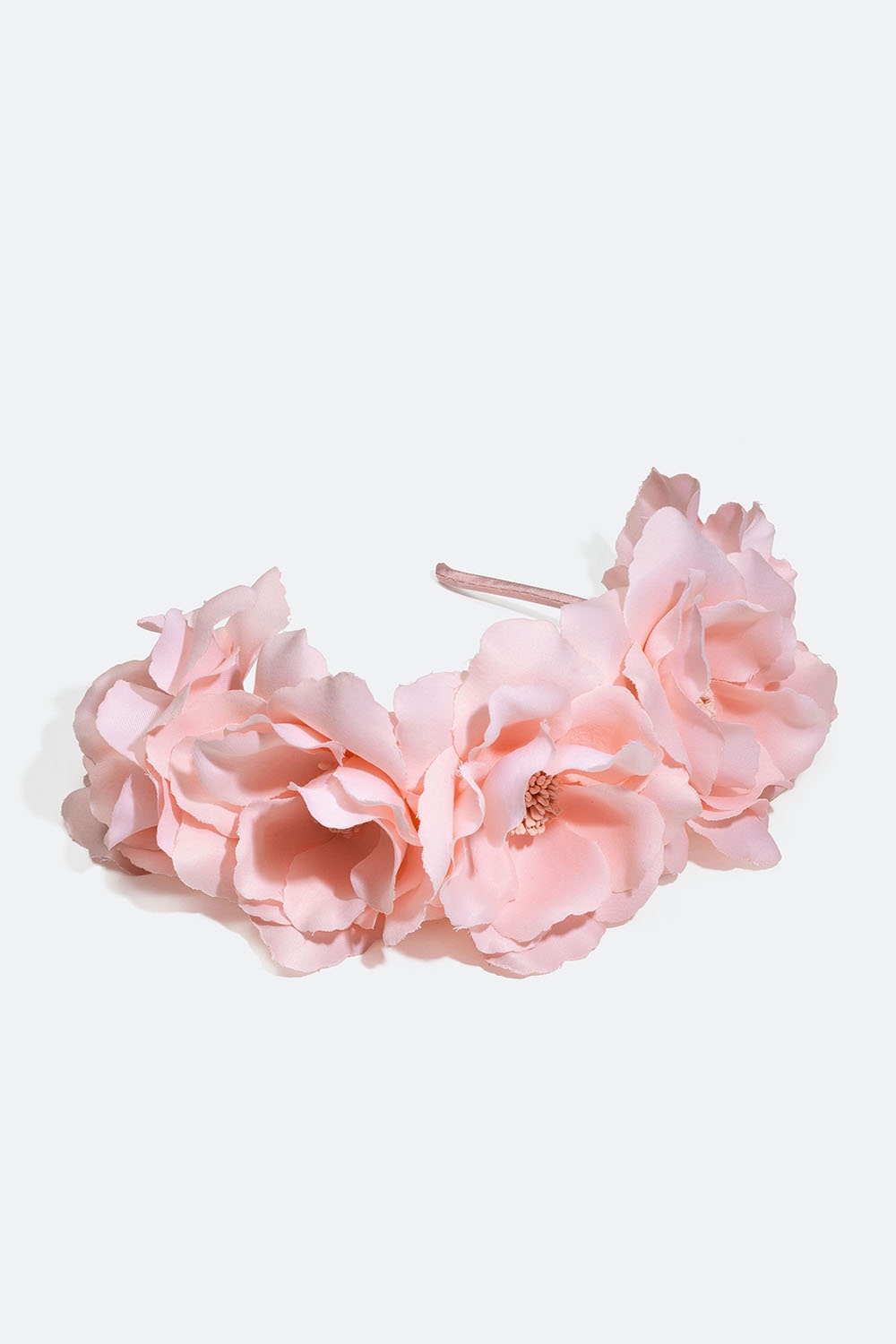 Panta, jossa suuria vaaleanpunaisia kukkia ryhmässä Hiustuotteet / Hiuspannat / Leveät @ Glitter (336000555000)