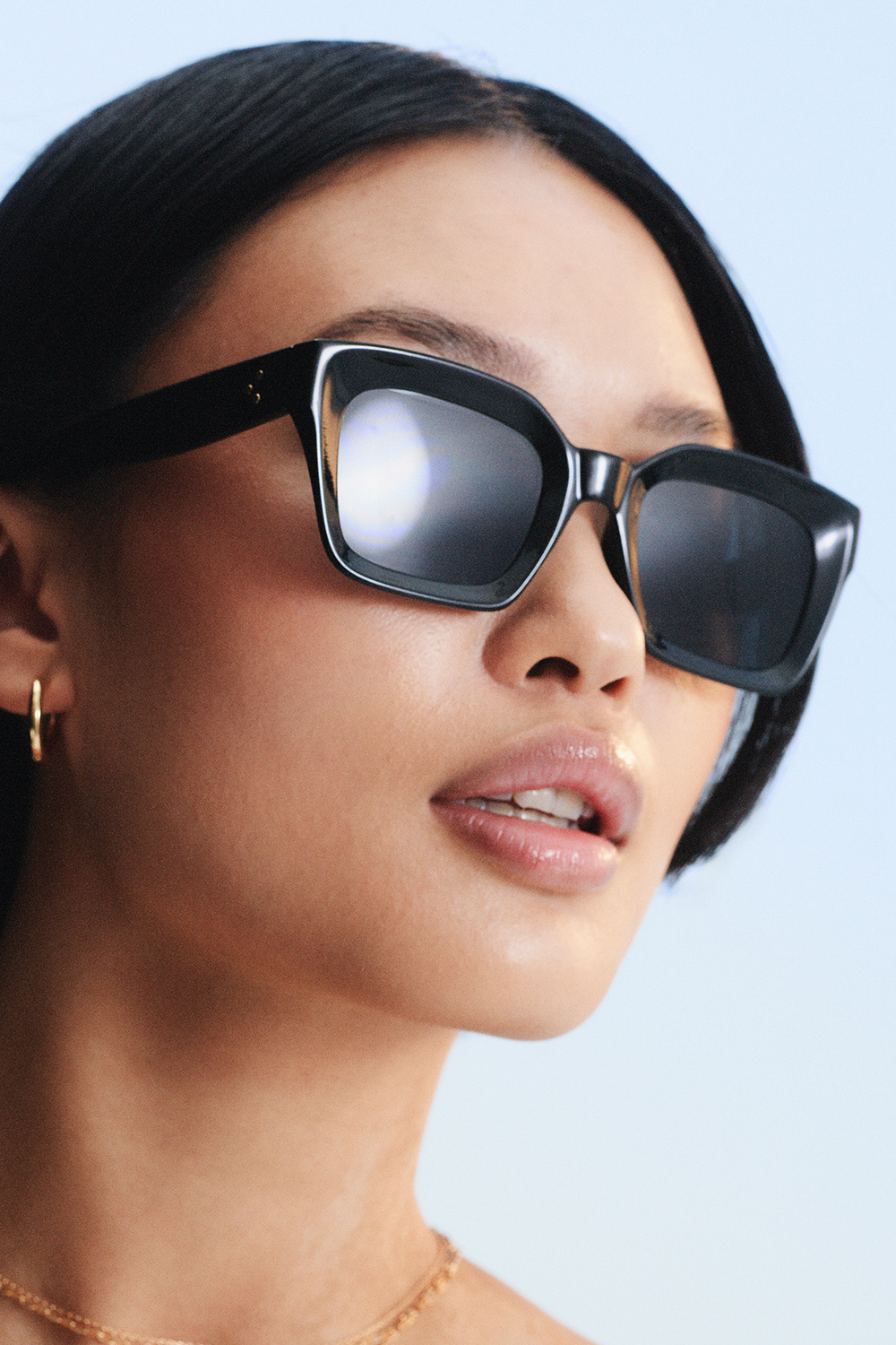 Aurinkolasit, joissa on nelikulmainen muoto